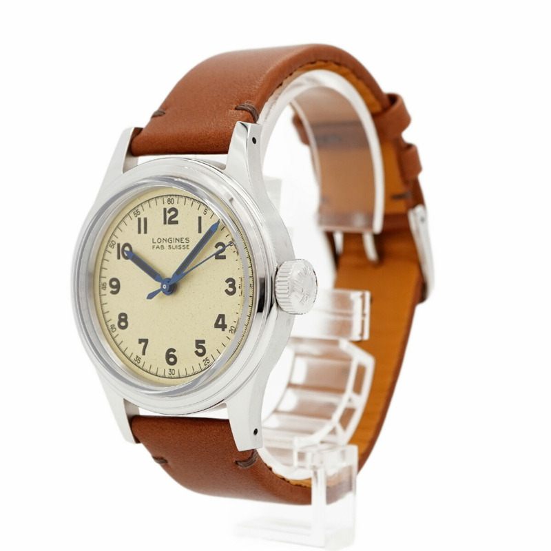 浪琴表 Heritage Military L2.833.4.93.2 金錶盤男士腕錶-2