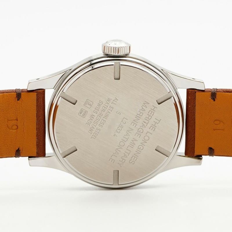 浪琴表 Heritage Military L2.833.4.93.2 金錶盤男士腕錶-5