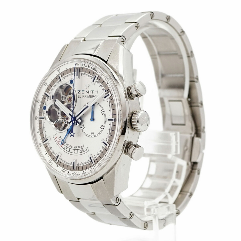 真力時 El Primero Chronomaster 03.2080.4021 01.M2040 銀色鏤空錶盤男士腕錶-1