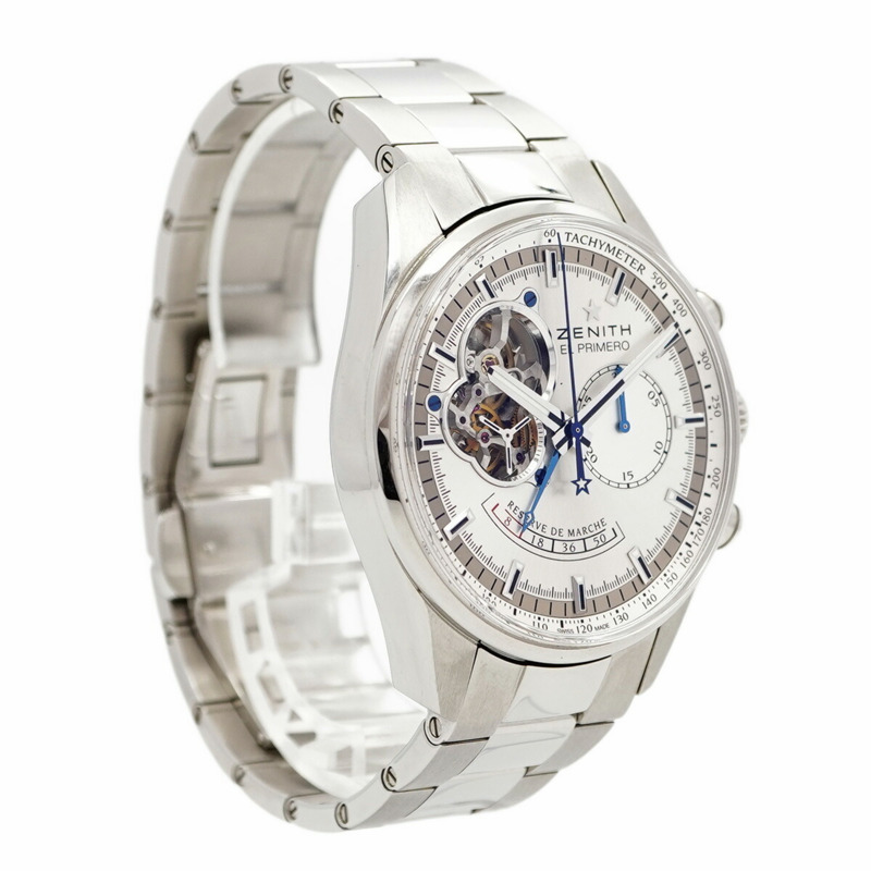 真力時 El Primero Chronomaster 03.2080.4021 01.M2040 銀色鏤空錶盤男士腕錶-2