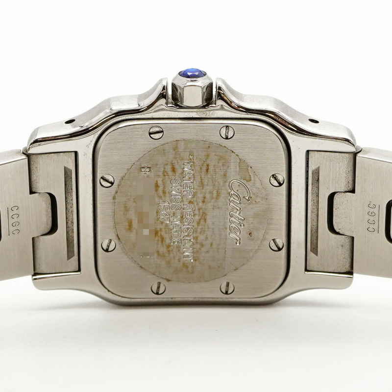 卡地亞 Santos Galbee SM W20012C4 象牙色錶盤女士腕錶-4