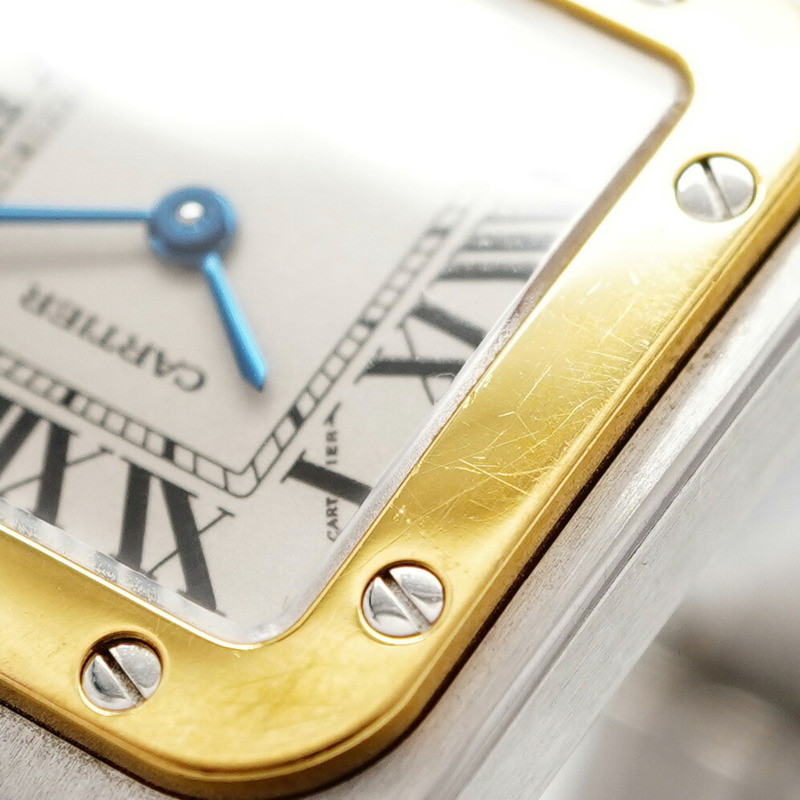 卡地亞 Santos Galbee SM W20012C4 象牙色錶盤女士腕錶-6