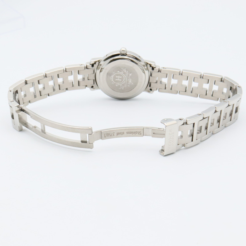 愛馬仕 Clipper 系列腕錶，不鏽鋼材質，女士款，灰色，CL4.210-3