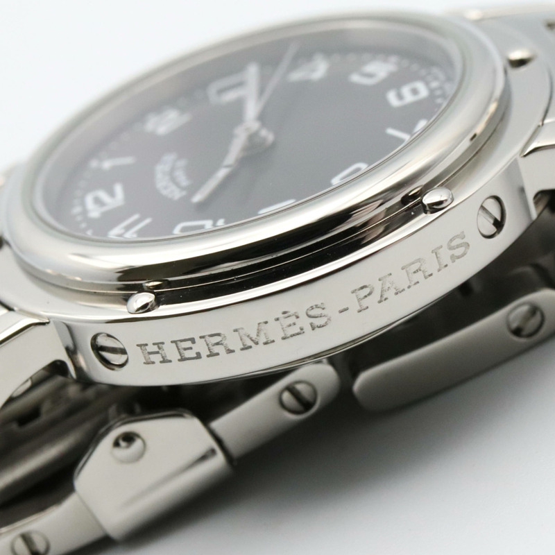 愛馬仕 Clipper 系列腕錶，不鏽鋼材質，女士款，灰色，CL4.210-13