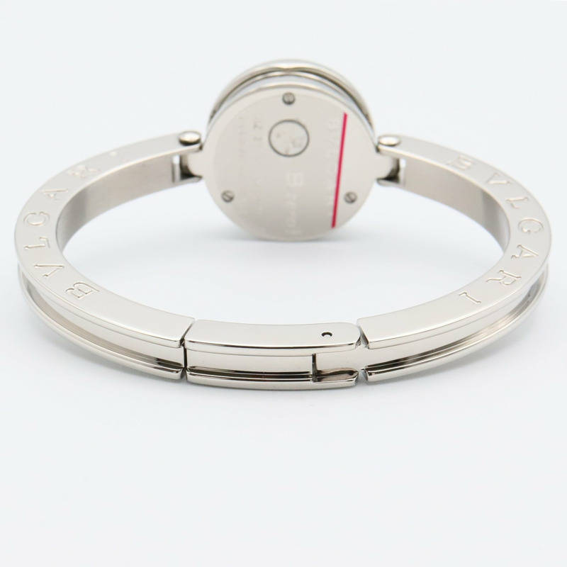 寶格麗 B-zero1 系列腕錶，不鏽鋼材質，女款，白色錶殼，型號 BZ22S-4