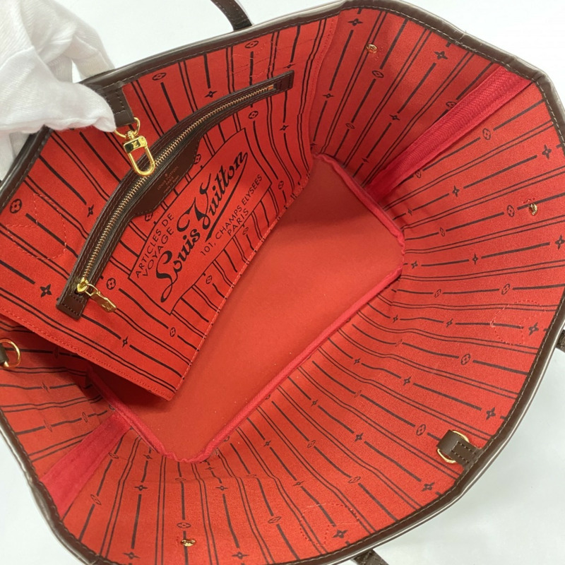 路易威登 Damier Neverfull MM 手提包 N51105 Ebene 女款 P1732605-3