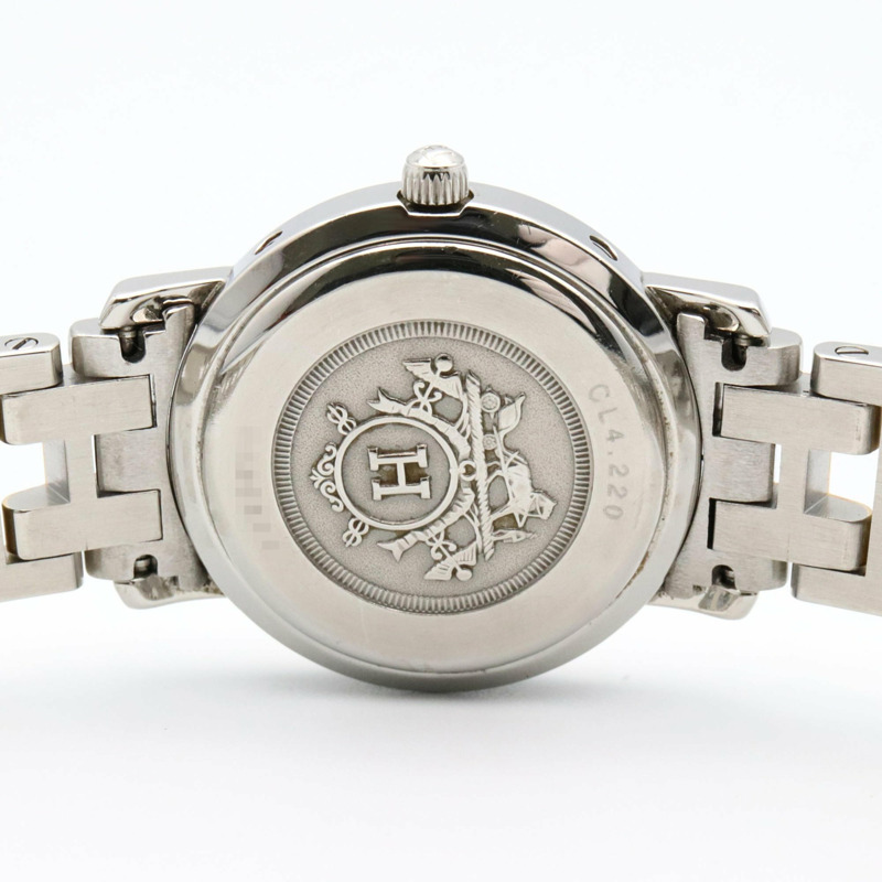 愛馬仕 Clipper 系列腕錶，鍍金不鏽鋼材質，女士款，象牙色，CL4.220-4