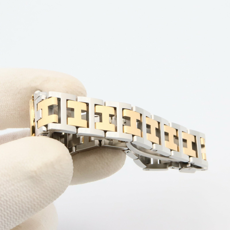 愛馬仕 Clipper 系列腕錶，鍍金不鏽鋼材質，女士款，象牙色，CL4.220-7