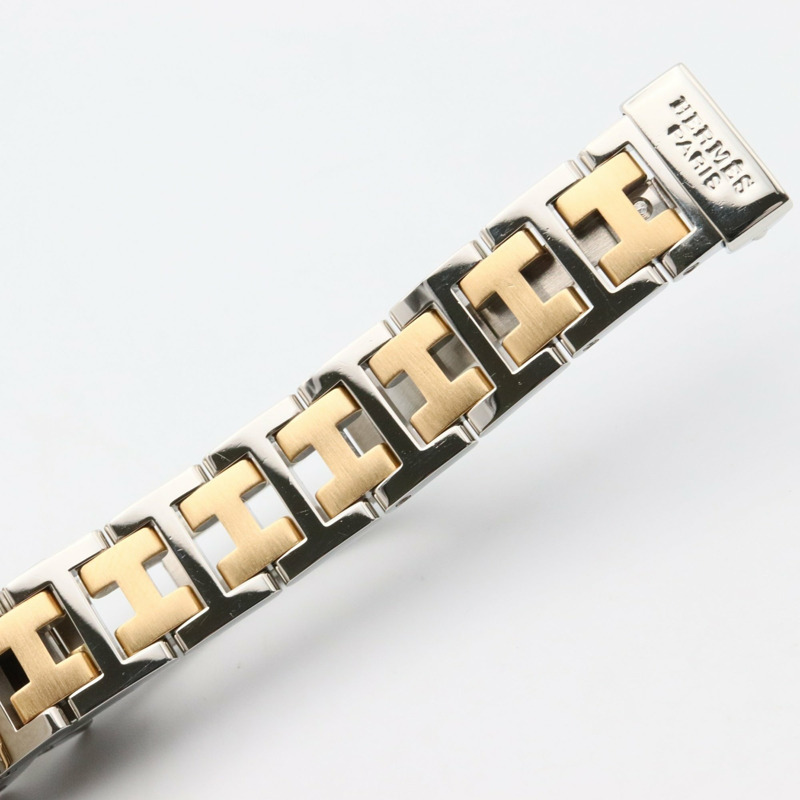 愛馬仕 Clipper 系列腕錶，鍍金不鏽鋼材質，女士款，象牙色，CL4.220-13