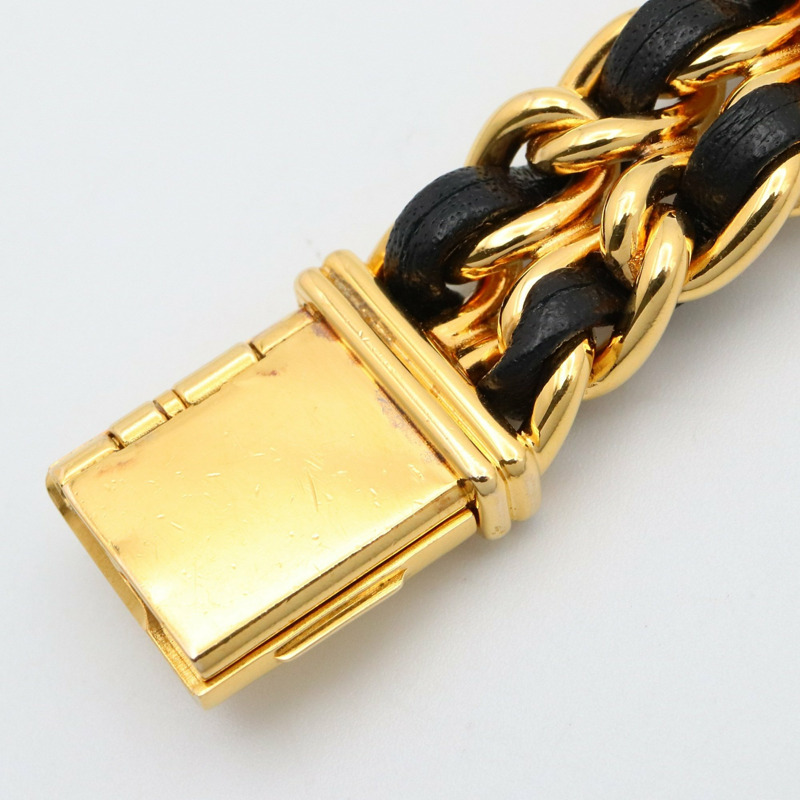 香奈兒 Premiere L 腕錶，鍍金，皮革錶帶，女士，黑色，H0001-14