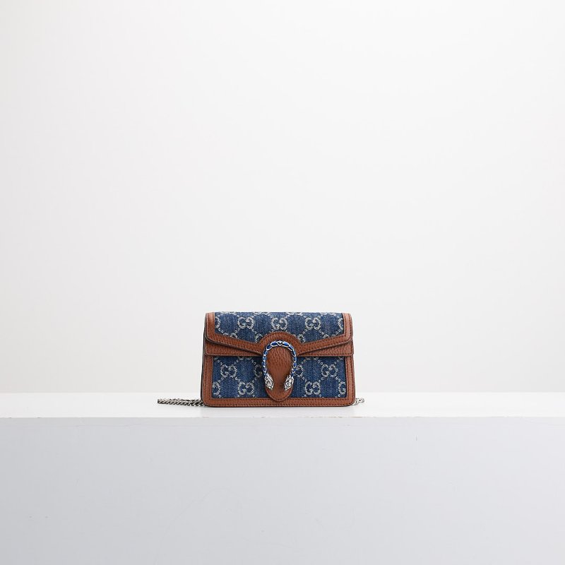 二手Gucci 酒神 Super mini 深藍-0