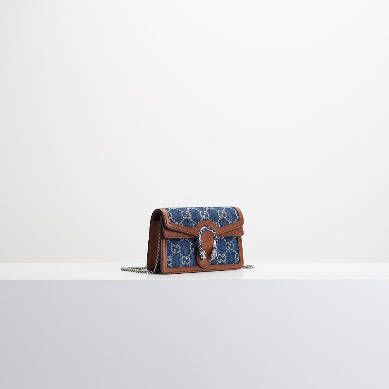 二手Gucci 酒神 Super mini 深藍-1