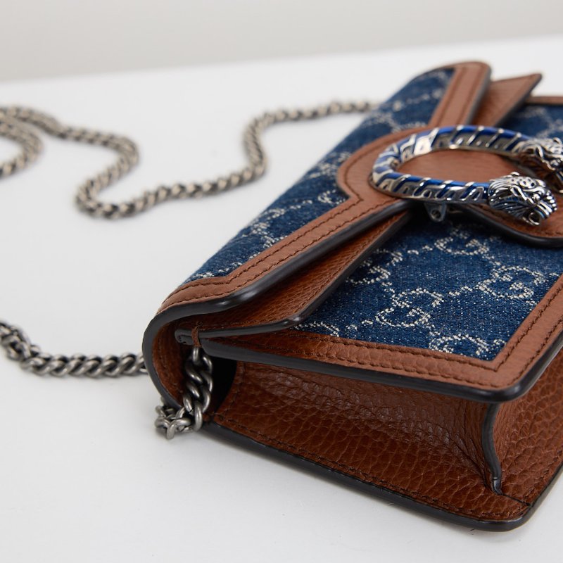 二手Gucci 酒神 Super mini 深藍-5