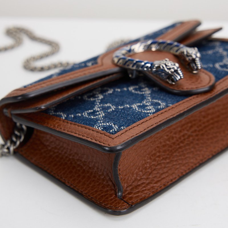 二手Gucci 酒神 Super mini 深藍-6