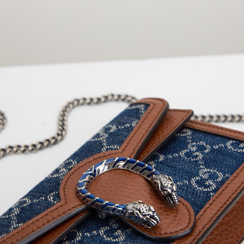 二手Gucci 酒神 Super mini 深藍-7