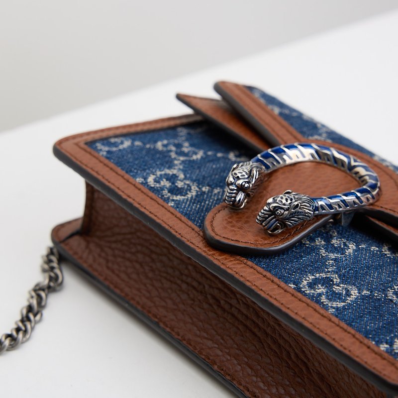 二手Gucci 酒神 Super mini 深藍-8