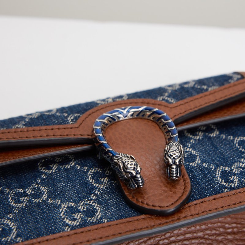 二手Gucci 酒神 Super mini 深藍-12