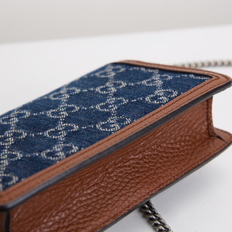 二手Gucci 酒神 Super mini 深藍-14