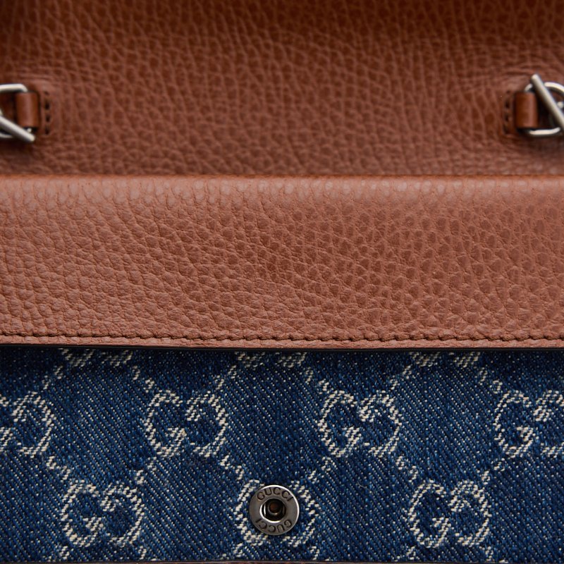 二手Gucci 酒神 Super mini 深藍-21