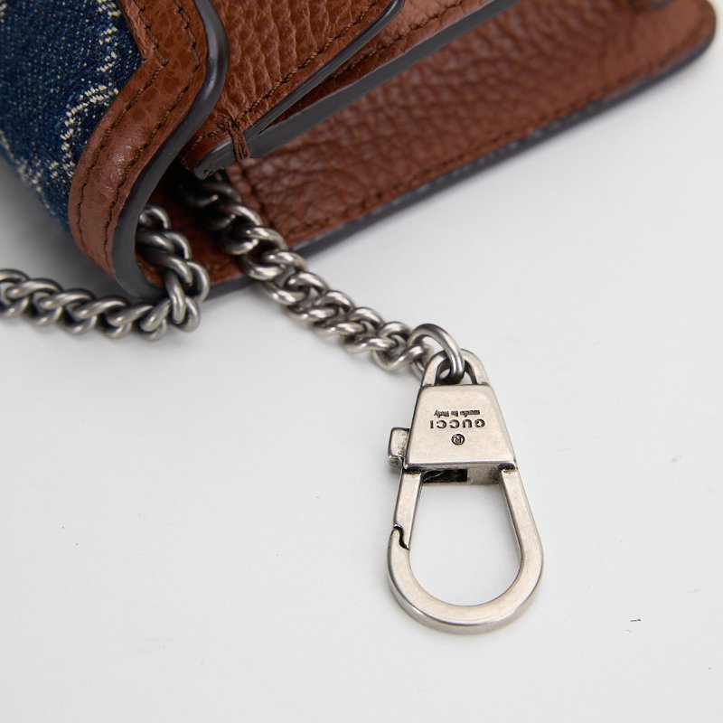 二手Gucci 酒神 Super mini 深藍-22