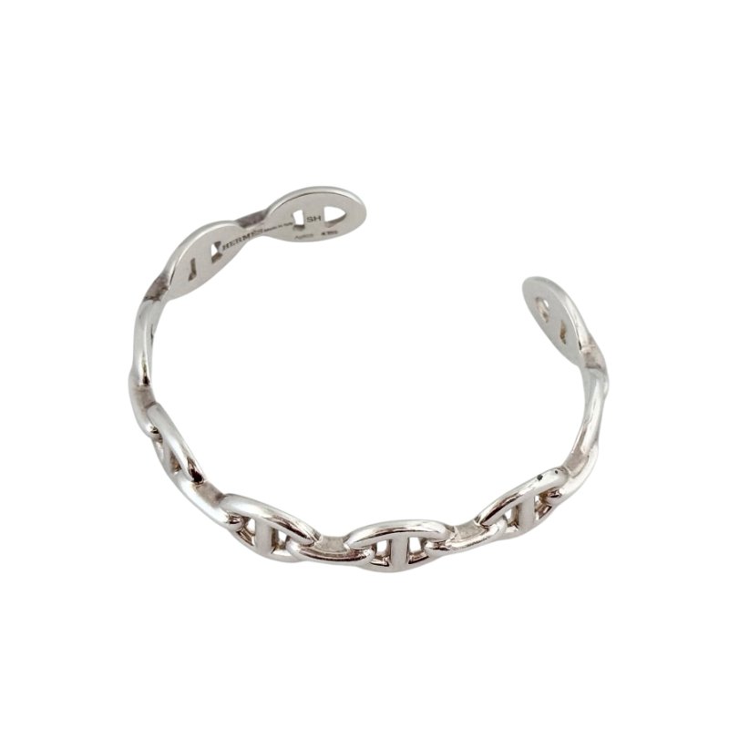 HERMES Chaine d'ancre Enchainee 豬鼻子🐽 純銀 手環-8