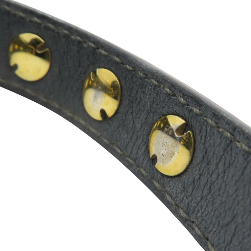 黑色牛皮 金色鉚釘 手環【BALENCIAGA 巴黎世家】-7