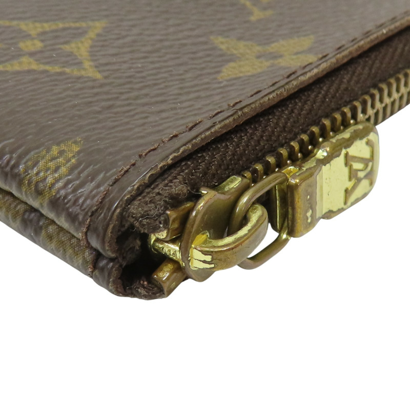 棕色 原花帆布 拉鍊 零錢包 M62650【LOUIS VUITTON LV 路易威登】 M62650-11