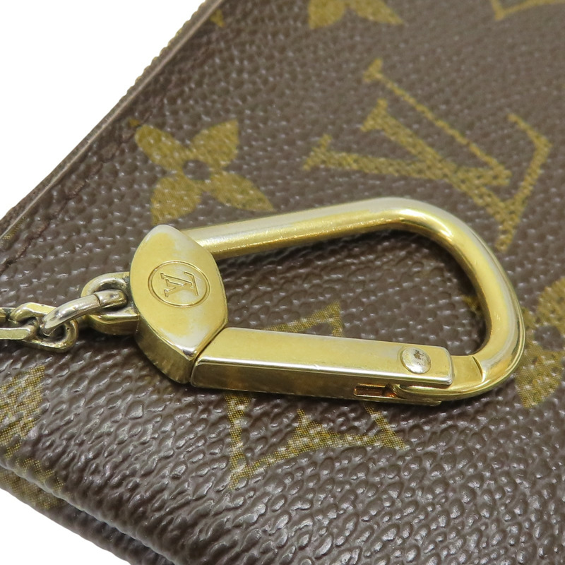 棕色 原花帆布 拉鍊 零錢包 M62650【LOUIS VUITTON LV 路易威登】 M62650-12