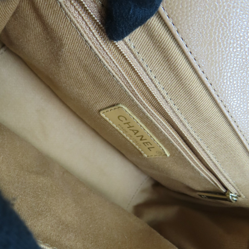 棕色 牛皮 菱格紋 荔枝紋 郵差包 肩背包 A93607【CHANEL 香奈兒】 A93607-4