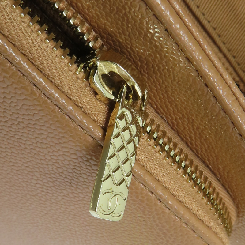 棕色 牛皮 菱格紋 荔枝紋 郵差包 肩背包 A93607【CHANEL 香奈兒】 A93607-12