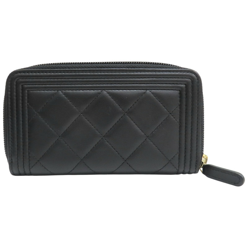 黑色羊皮 短夾【CHANEL 香奈兒】-1