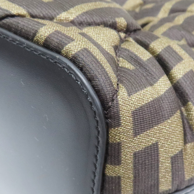 黑色 帆布 Mon Tresor Mini 手提包 (無背帶)【FENDI 芬迪】 8BS010A659-11