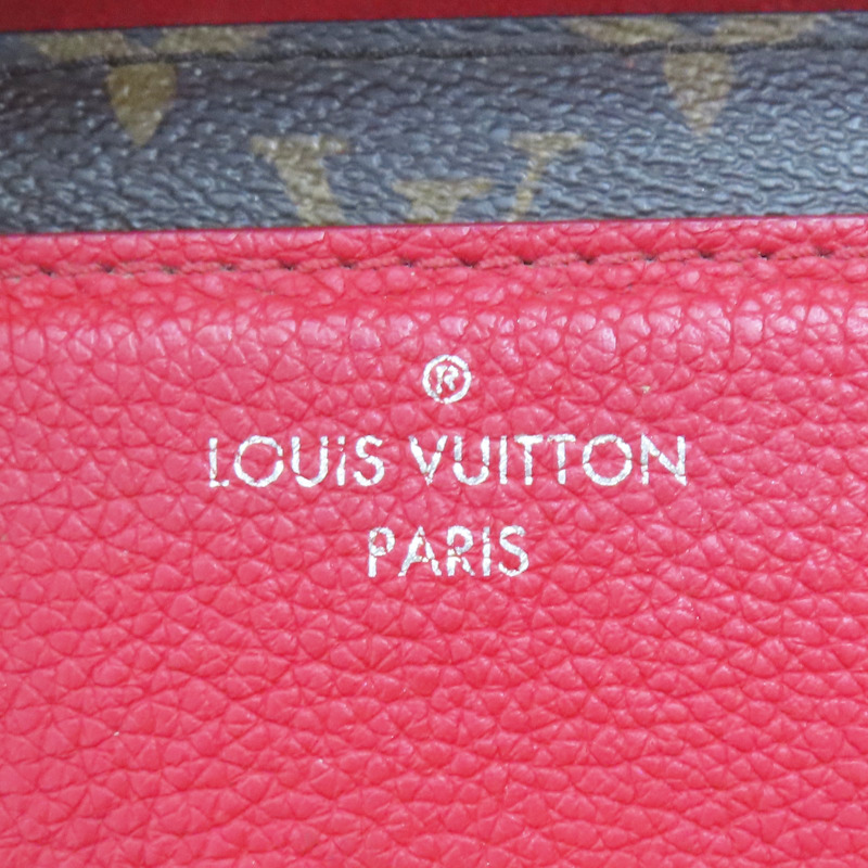 棕色 原花帆布 紅色牛皮 鏈帶 肩背包【LOUIS VUITTON LV 路易威登】 M41731-6