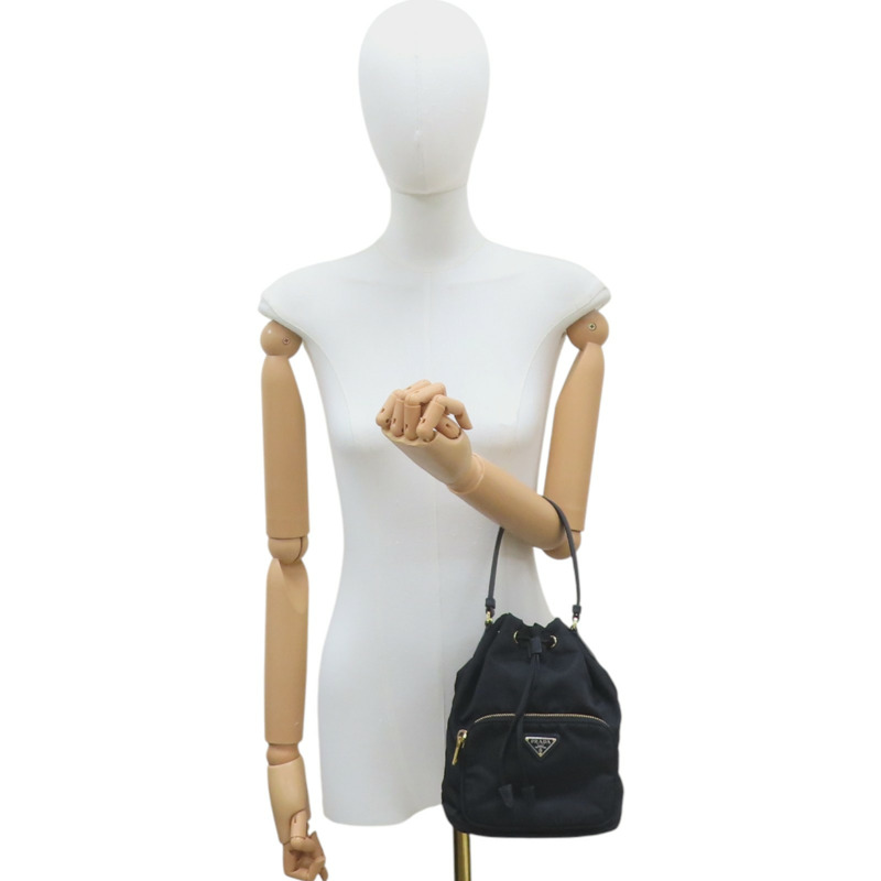黑色尼龍 手提包 (缺背帶)【PRADA 普拉達】-9