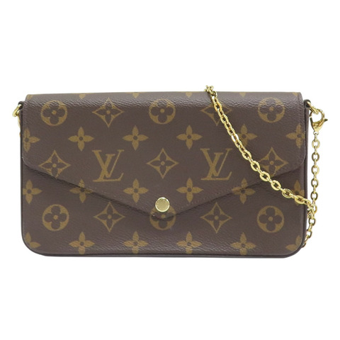 棕色 原花 帆布 Pochette Felicie 肩背包 M61276【LOUIS VUITTON LV 路易威登】 M81896