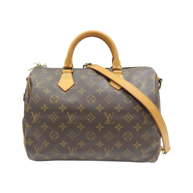 棕色 原花帆布 Speedy Bandouliere 30 兩用包 無鑰匙【LOUIS VUITTON LV 路易威登】 M46980-0