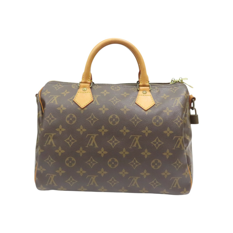 棕色 原花帆布 Speedy Bandouliere 30 兩用包 無鑰匙【LOUIS VUITTON LV 路易威登】 M46980-1