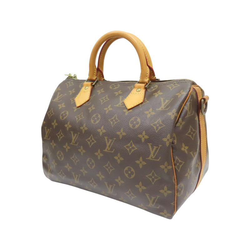 棕色 原花帆布 Speedy Bandouliere 30 兩用包 無鑰匙【LOUIS VUITTON LV 路易威登】 M46980-2