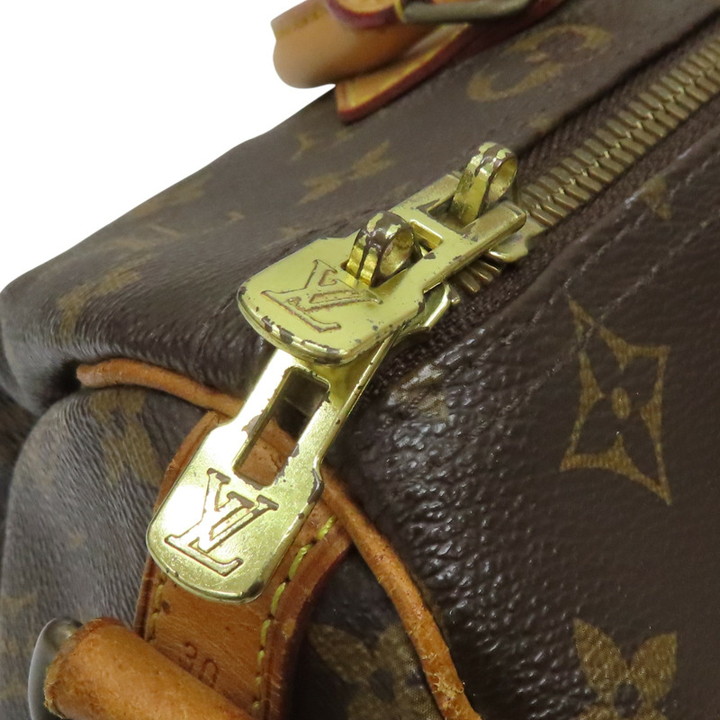 棕色 原花帆布 Speedy Bandouliere 30 兩用包 無鑰匙【LOUIS VUITTON LV 路易威登】 M46980-16