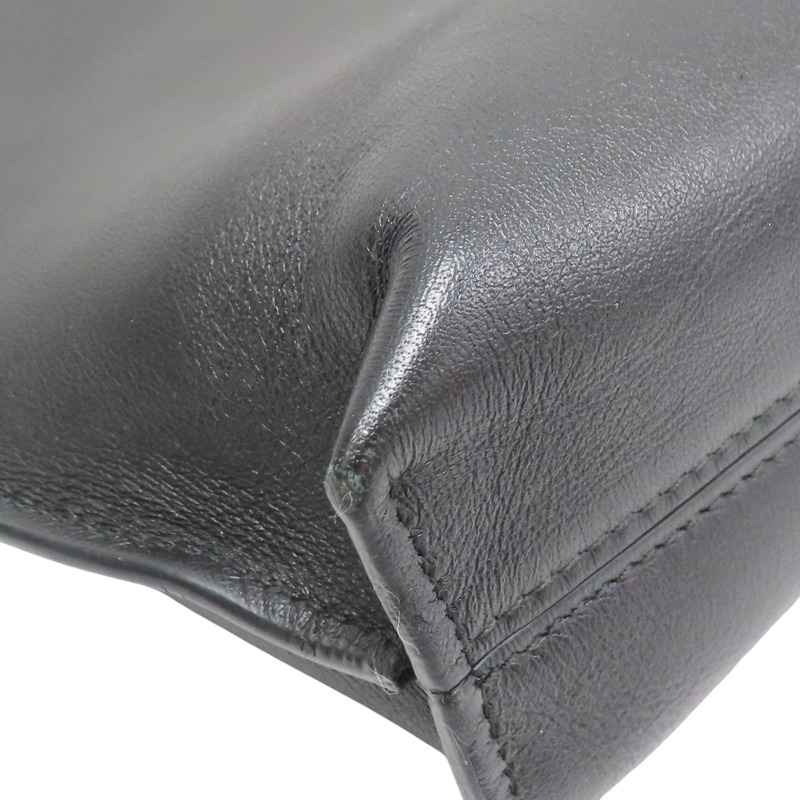 黑色 牛皮 拉鍊 肩背包 LOEWE 羅威】-11