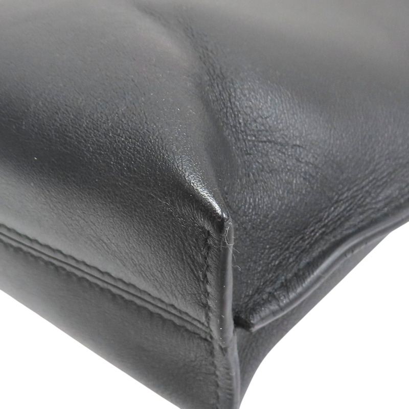 黑色 牛皮 拉鍊 肩背包 LOEWE 羅威】-12