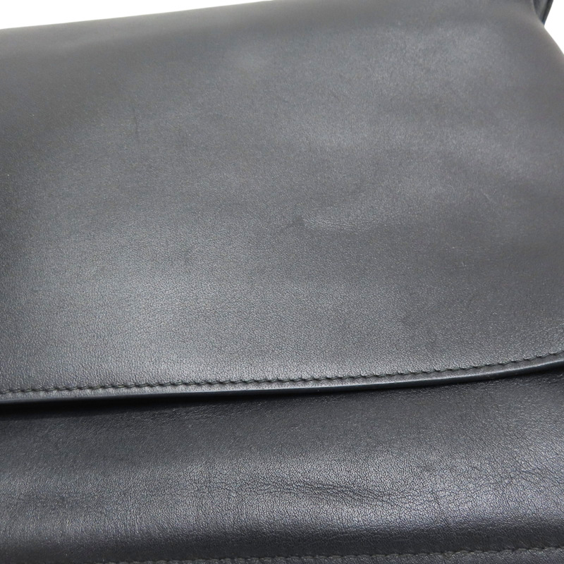 黑色 牛皮 拉鍊 肩背包 LOEWE 羅威】-13