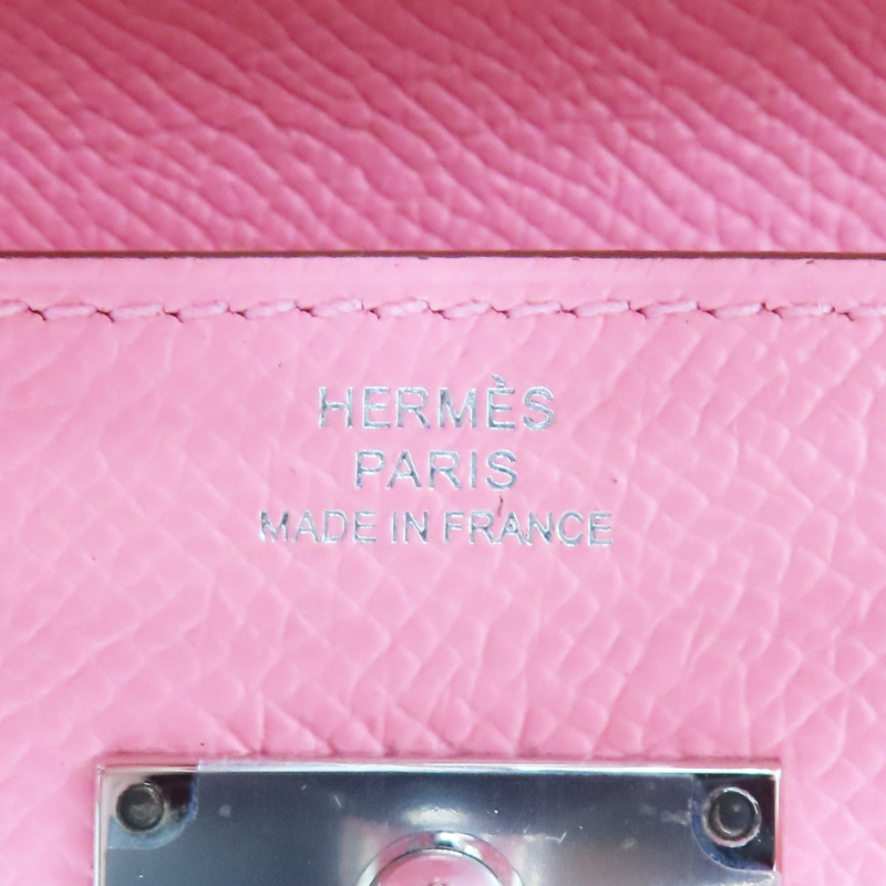 奶昔粉 Epsom牛皮 Kelly To go 肩背包 Z刻 銀釦【HERMES 愛馬仕】-6