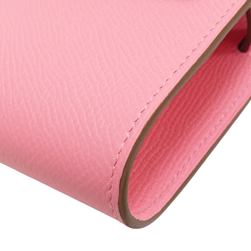 奶昔粉 Epsom牛皮 Kelly To go 肩背包 Z刻 銀釦【HERMES 愛馬仕】-10