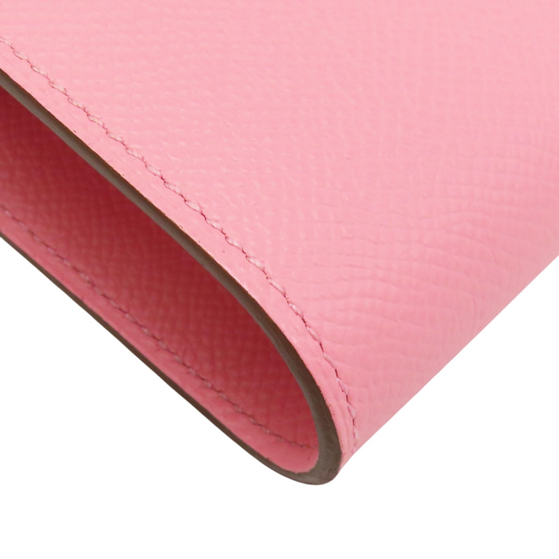 奶昔粉 Epsom牛皮 Kelly To go 肩背包 Z刻 銀釦【HERMES 愛馬仕】-11