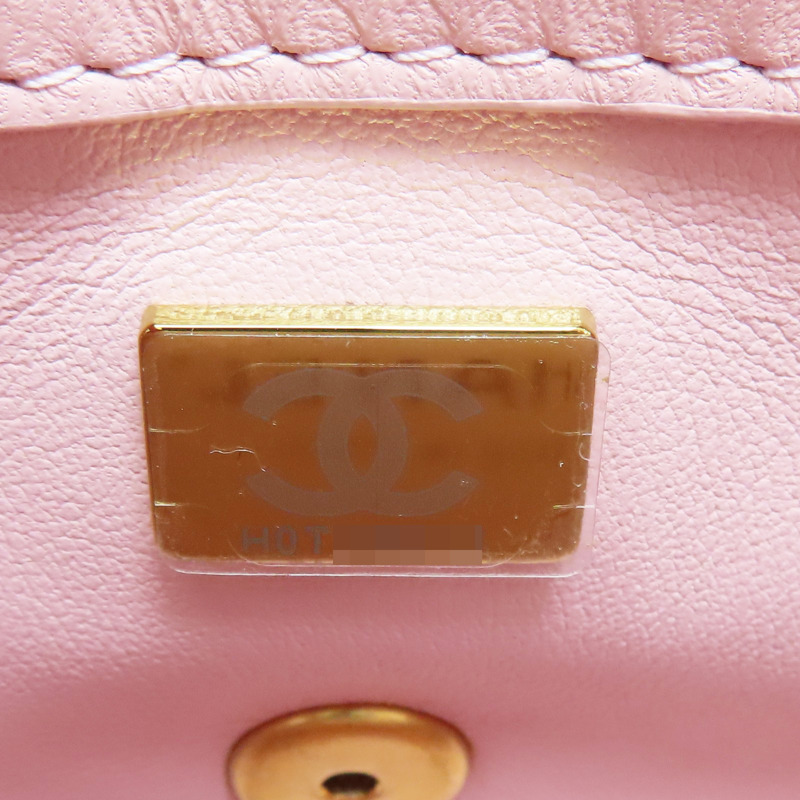 粉色 羊皮 愛心鍊帶 肩背包 金釦【CHANEL 香奈兒】 AS3456-6