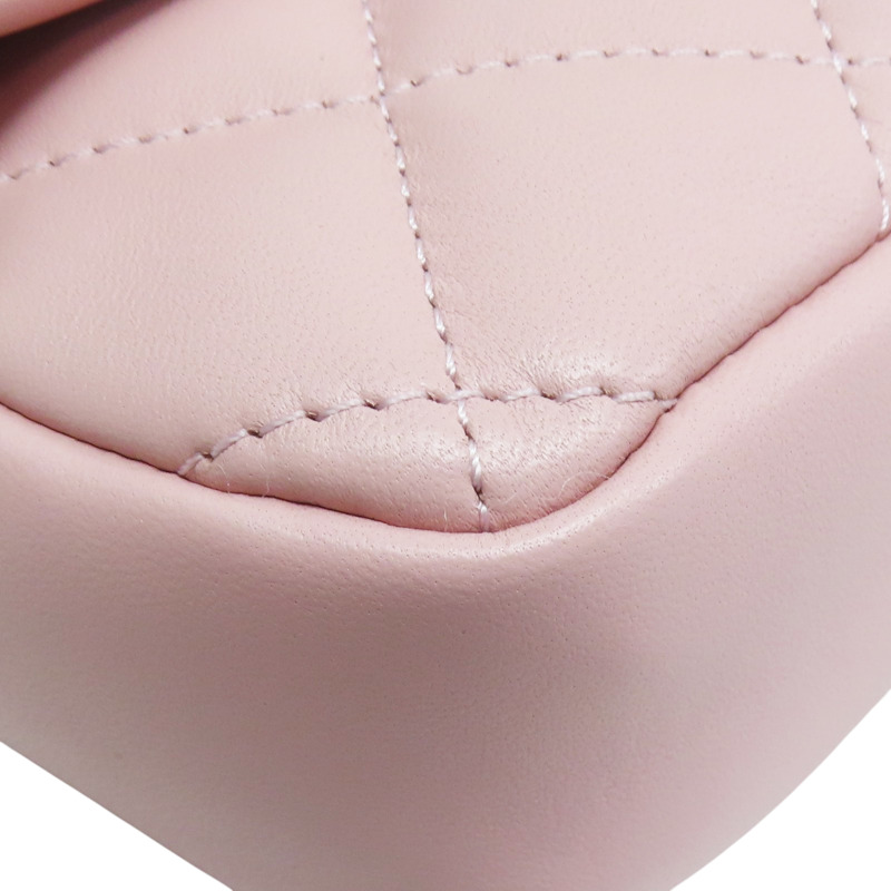 粉色 羊皮 愛心鍊帶 肩背包 金釦【CHANEL 香奈兒】 AS3456-8