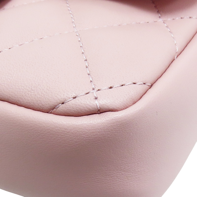 粉色 羊皮 愛心鍊帶 肩背包 金釦【CHANEL 香奈兒】 AS3456-9