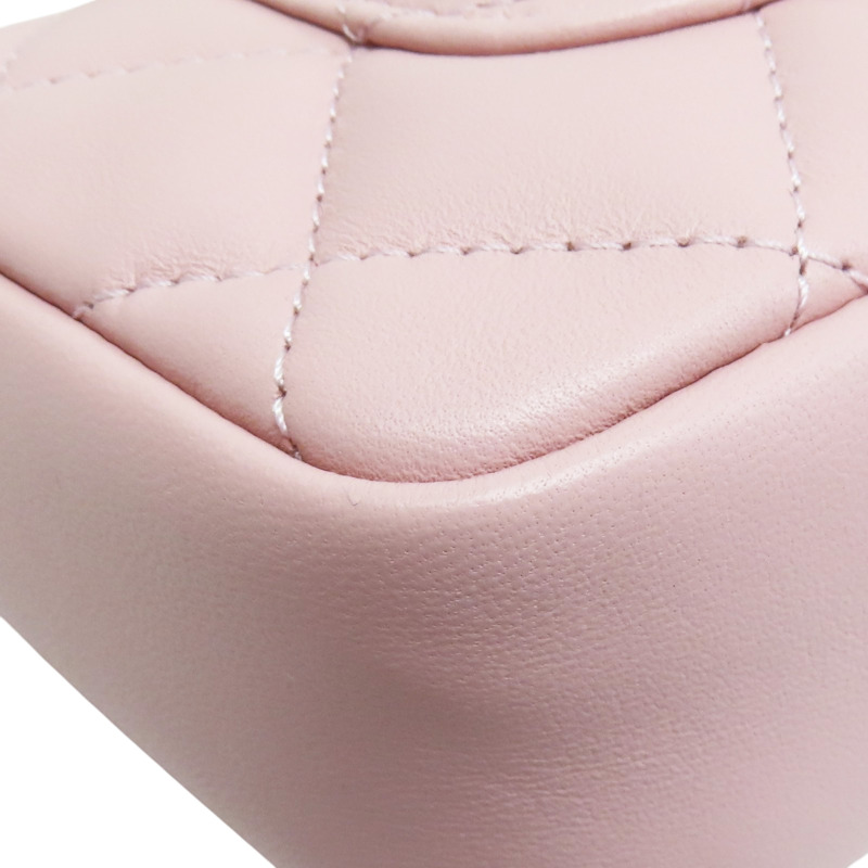 粉色 羊皮 愛心鍊帶 肩背包 金釦【CHANEL 香奈兒】 AS3456-10