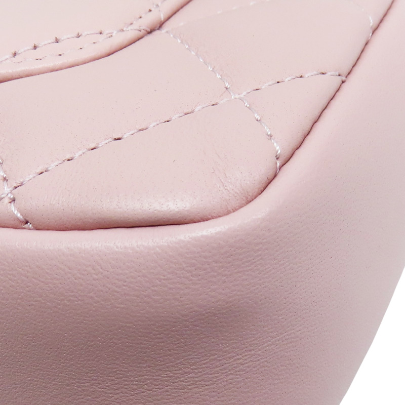 粉色 羊皮 愛心鍊帶 肩背包 金釦【CHANEL 香奈兒】 AS3456-11